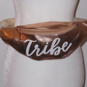 TRIBE ROSE GOLD HOLOGRAPHIC FANNY PACK FOR WOMEN.